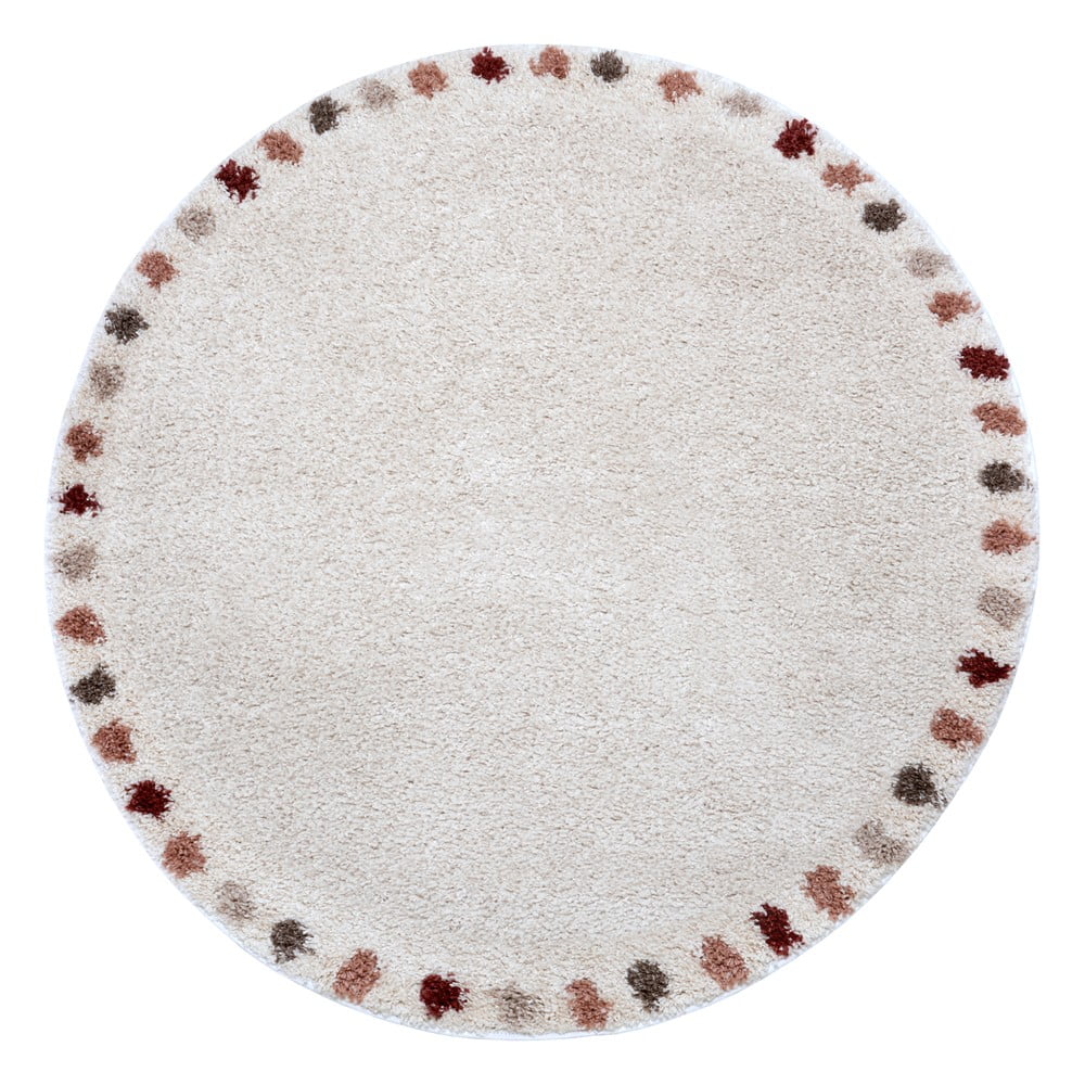 Kreminės baltos spalvos kilimas Mint Rugs Essential Holy, ø 160 cm