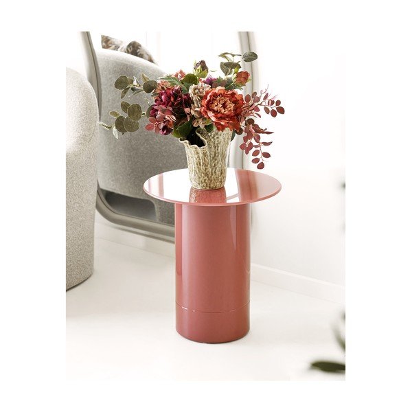 Iš stiklo apvalios formos šoninis stalas ø 45 cm Florens – House Nordic-image-1