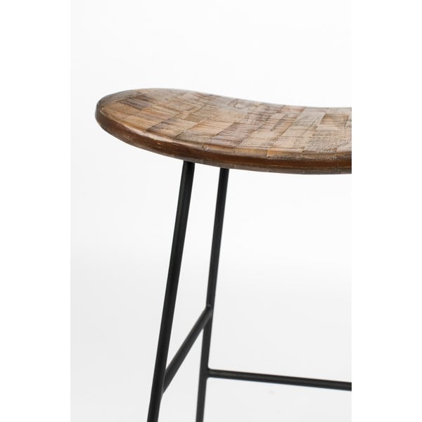 Natūralios spalvos baro taburetė 2 vnt. (sėdynės aukštis 62 cm) Tangle – White Label-image-1