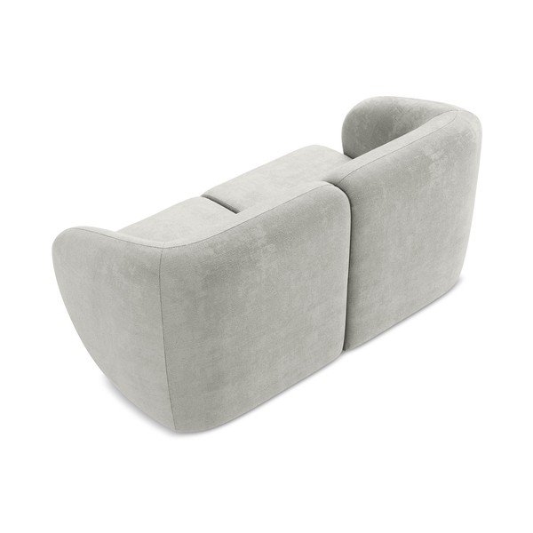 Šviesiai pilkos spalvos sofa iš šenilinio audinio 174 cm Lani – Makamii-image-3