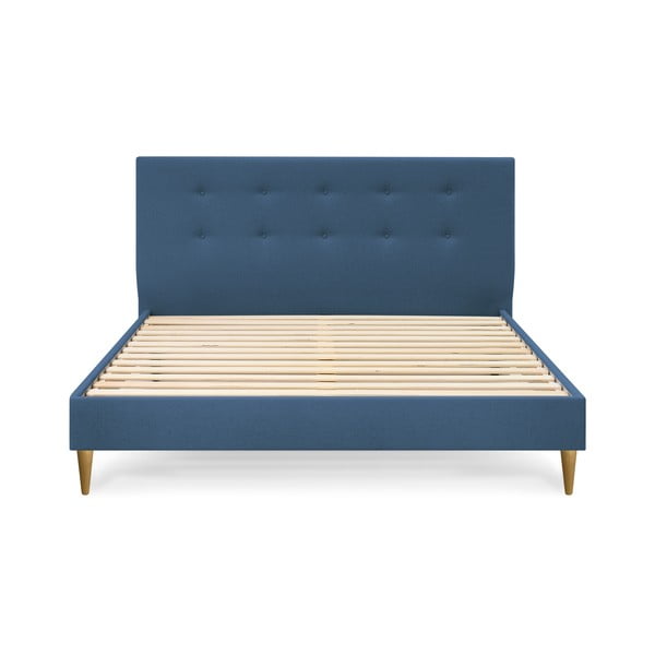 Mėlyna dvigulė lova Bobochic Paris Light, 180 x 200 cm-image-2