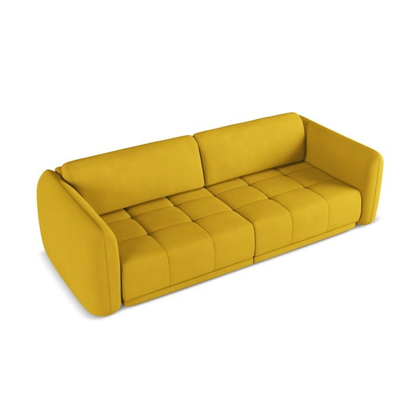 Geltonos spalvos sofa 210 cm Hoku – Makamii-image-3