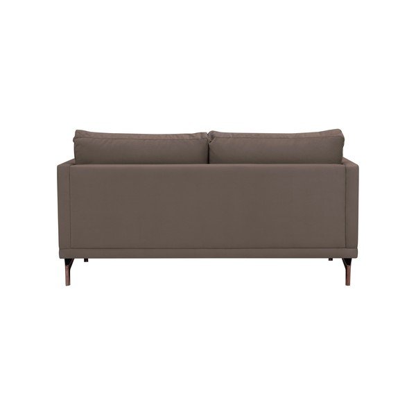 "Windsor & Co Sofas Jupiter" rudos spalvos dviejų vietų sofa su aukso spalvos atramomis kojoms-image-3