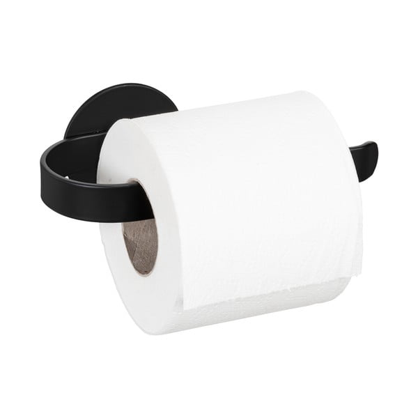 Klijuojamas iš metalo laikiklis tualetiniam popieriui matinės juodos spalvos Bivio – Wenko