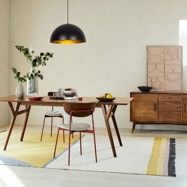 Juodos spalvos kabantis šviestuvas ø 40 cm su metaliniu gaubtu Coppa – Opviq lights-image-1