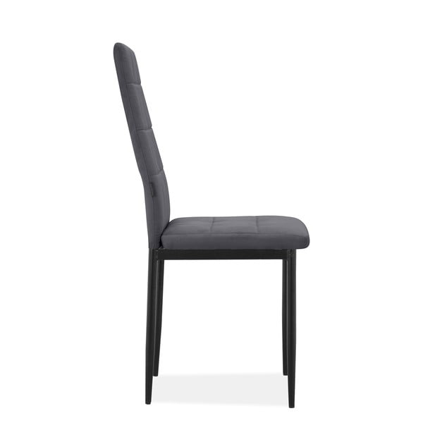 Iš aksomo valgomojo kėdės antracito spalvos 2 vnt. Becca – Støraa-image-4