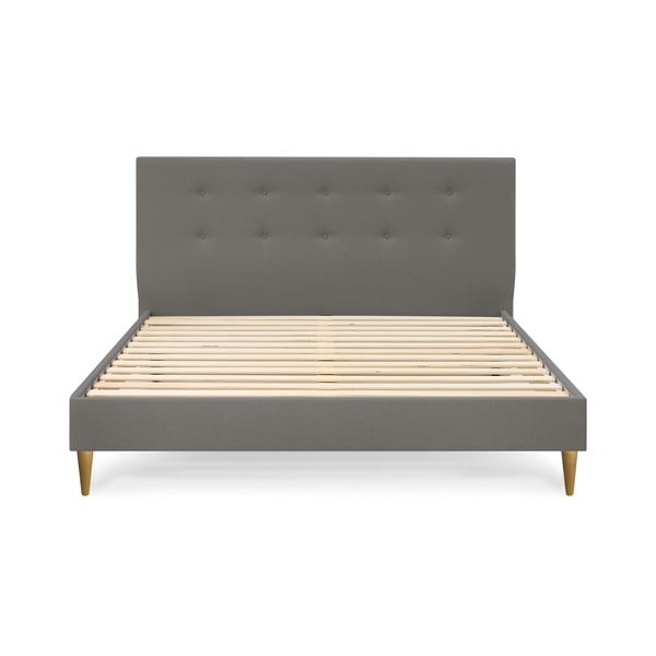 Tamsiai pilka dvigulė lova Bobochic Paris Rory Light, 160 x 200 cm-image-2