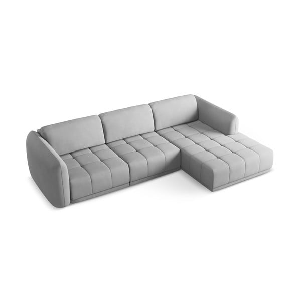 Šviesiai pilkos spalvos kampinė sofa (su dešiniuoju kampu) Hoku – Makamii-image-4
