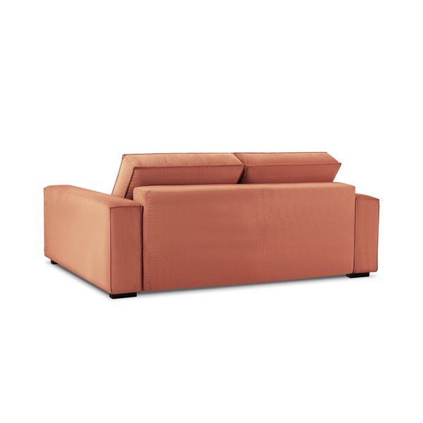 Rožinė aksominė sofa-lova Mazzini Sofas Azalea-image-4