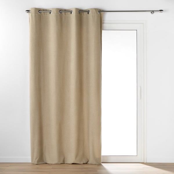 Iš boucle užuolaida smėlio spalvos 140x240 cm Wooly – douceur d'intérieur