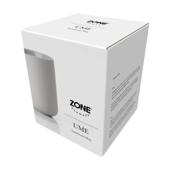 Šviesiai pilkas keraminis indas dantų šepetėliams Zone Soft Grey-image-3