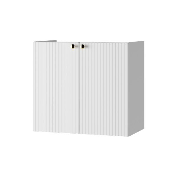 Žema/pakabinama spintelė po kriaukle baltos spalvos 61,5x55,5 cm Asti – STOLKAR