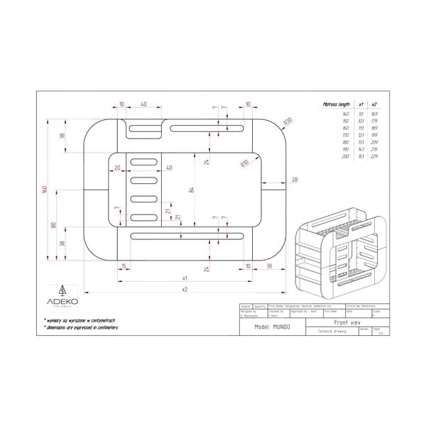 Dviauktė vaikiška lova natūralios spalvos su sandėliavimo vieta 90x200 cm Mundo – Adeko-image-3