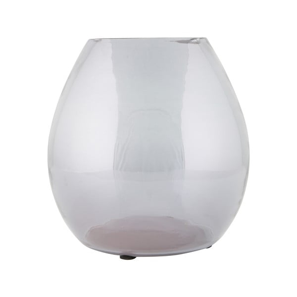 Šviesiai pilka stiklinė vaza BePureHome Simple, ⌀ 20 cm