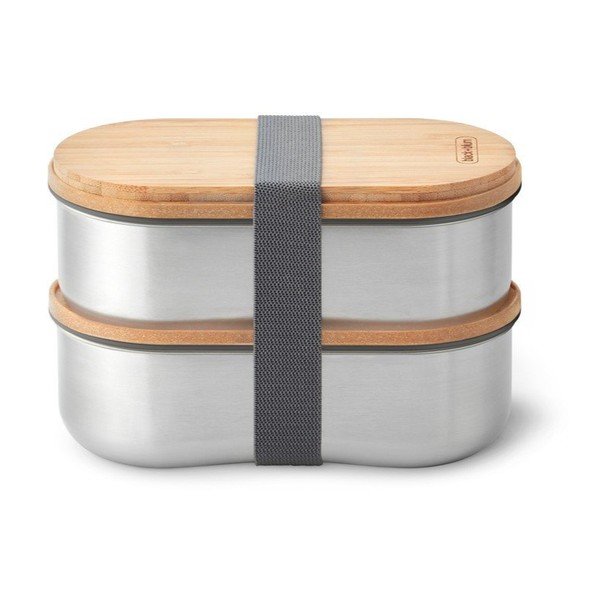 Padalintas pietų dėžutė 2x dėžės Bento – Black + Blum