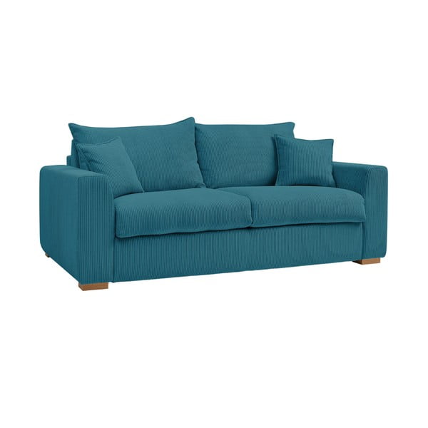 Iš kordinio velveto sulankstoma sofa mėlynos spalvos 225 cm Augustin – Bobochic Paris-image-3