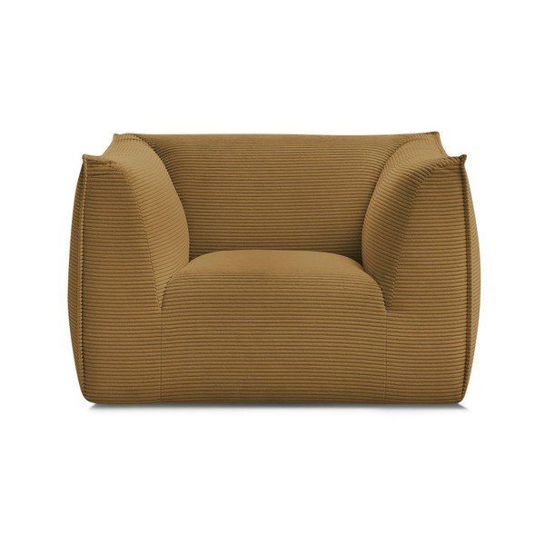 Garstyčių spalvos krėslas iš kordinio velveto Giorgia – Bobochic Paris-image-2