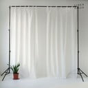 Iš lino permatoma užuolaida baltos spalvos 130x300 cm White – Linen Tales