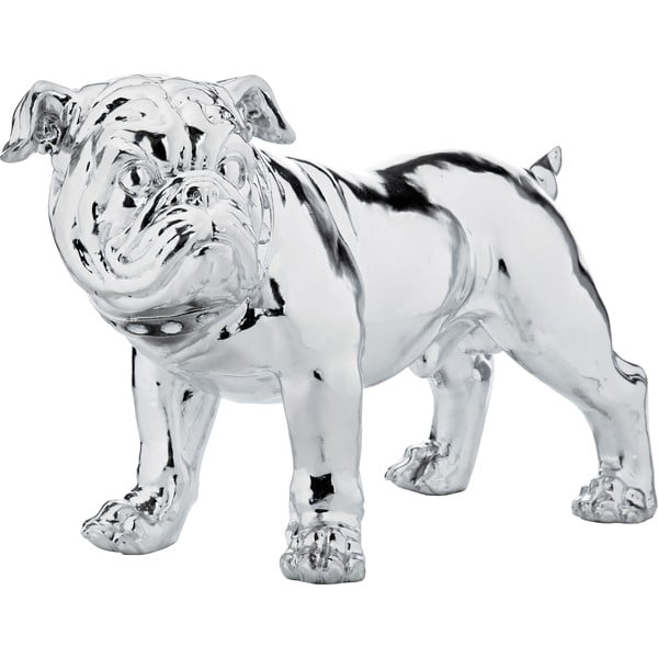 Dekoratyvinė sidabrinė šuns statulėlė Kare Design Bulldog