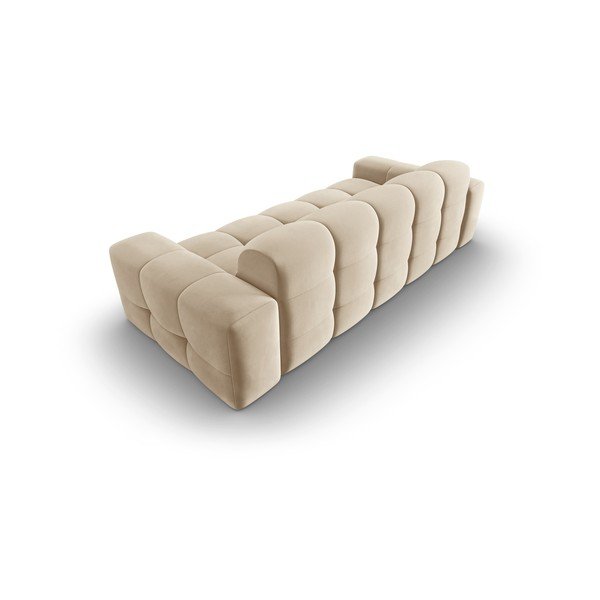 Smėlio spalvos aksominė sofa 222 cm Kendal - Micadoni Home-image-4