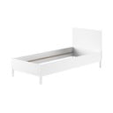 Baltos spalvos iš pušies masyvo vaikiška lova be grotelių 90x200 cm Eva – Vipack