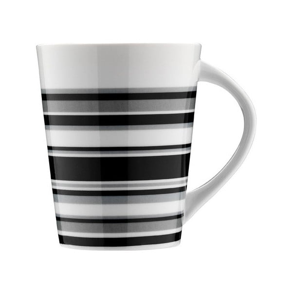 Porcelianinis puodelis Juodos juostelės, 275 ml