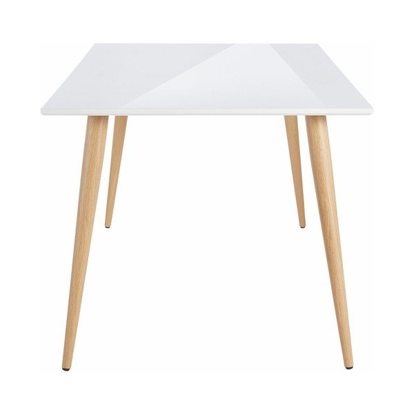 Blizgus baltas valgomojo stalas Støraa Canton , 160 x 90 cm-image-2