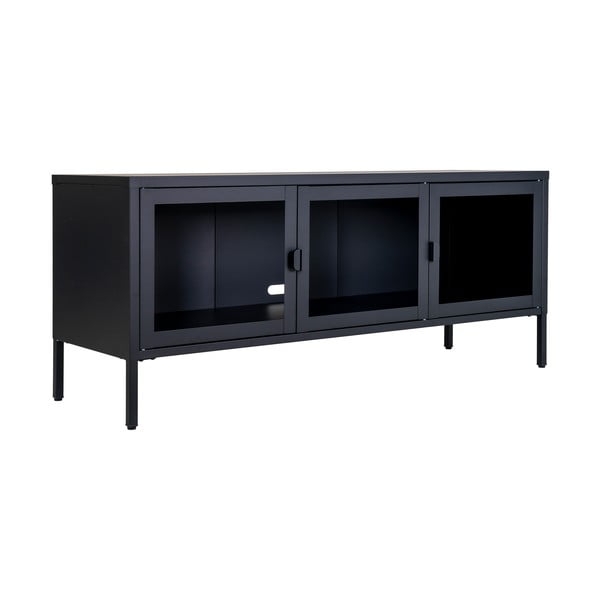 Iš metalo TV spintelė juodos spalvos 130x55 cm Brisbane – House Nordic-image-2