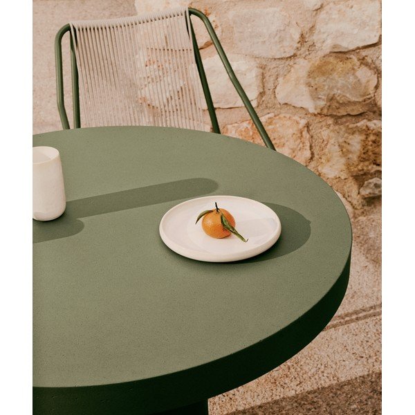 Iš betono apvalios formos sodo valgomojo stalas ø 90 cm Aiguablava – Kave Home-image-3