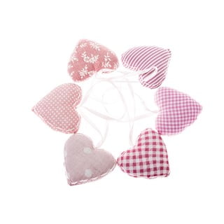 6 rožinių pakabinamų dekoracijų rinkinys Dakls Heart