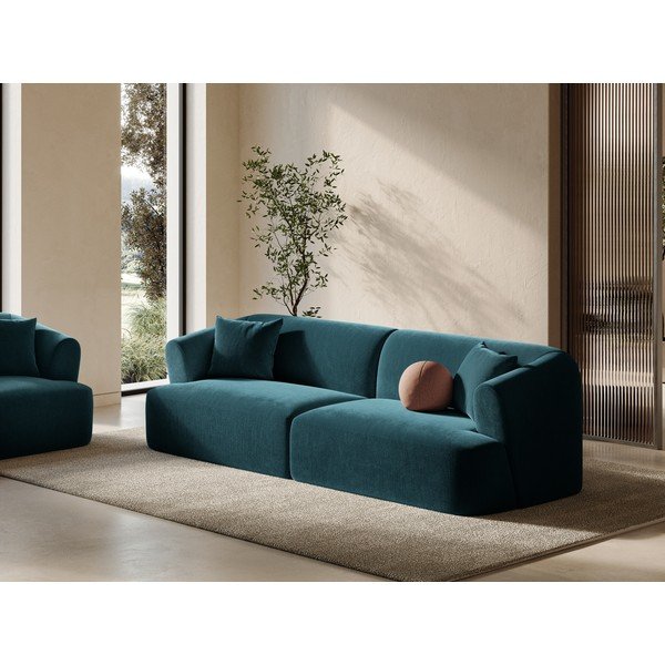 Smaragdinės spalvos sofa iš velveto 255 cm Campi – Cosmopolitan Design-image-1
