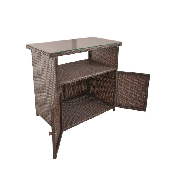 Iš dirbtinio rotango sodo šoninis staliukas 90x50 cm Padua – Garden Pleasure-image-2