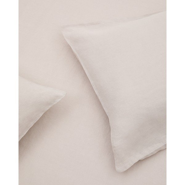 Pilkai smėlinės spalvos iš lino mišinio dvigulė/itin ilga patalynė 260x240 cm Simmel – Kave Home-image-4