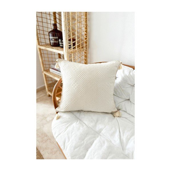 Ekologiškos medvilnės užvalkalas 43x43 cm Natural - Mila Home-image-2