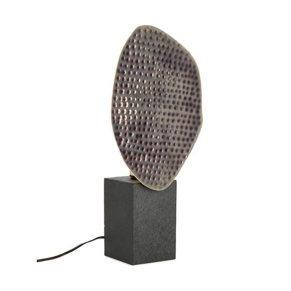 Antracito spalvos iš metalo stalinis šviestuvas (aukštis 46 cm) su metaliniu gaubtu Neev – Bizzotto