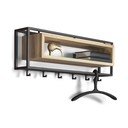 Juodos spalvos/natūralios spalvos iš metalo sieninė lentyna su lentyna 78 cm School – Spinder Design