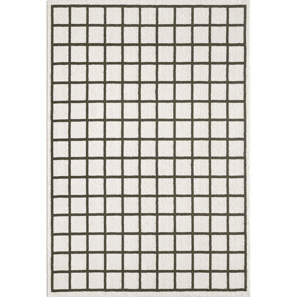 Tamsiai žalios spalvos/kreminės spalvos kilimas 160x230 cm Picnic – ESTE