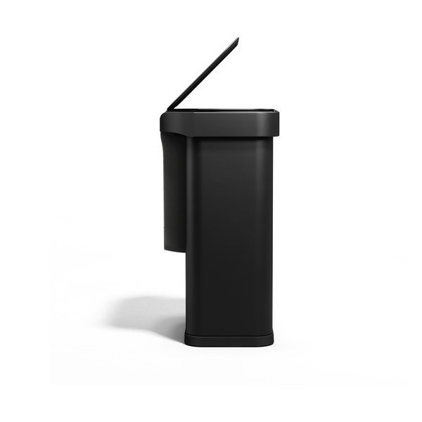 Juodos spalvos iš plieno bekontaktė šiukšliadėžė 58 l Sensor – simplehuman-image-4