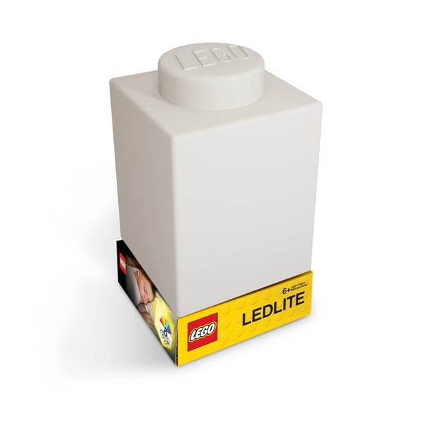 Balta silikoninė naktinė lemputė LEGO® Classic Brick