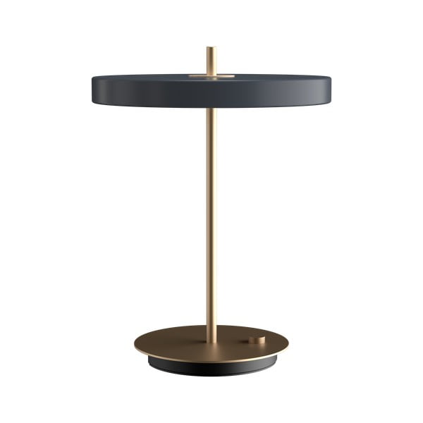 Stalinis šviestuvas antracito spalvos LED su pritemdymo funkcija su metaliniu gaubtu (aukštis 41,5 cm) Asteria Table – UMAGE
