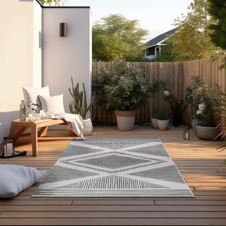 Lauko kilimas žalios spalvos/kreminės spalvos 120x170 cm Gemini – Elle Decoration