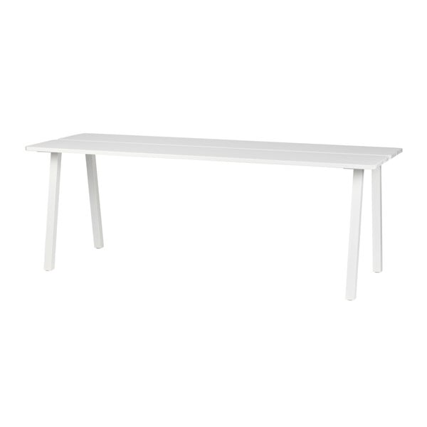 Baltas valgomojo stalas WOOOD Trionf, ilgis 210 cm