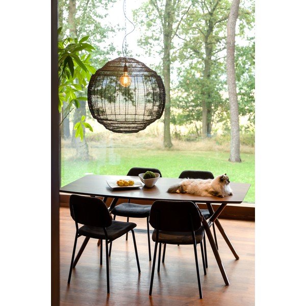 Kabantis šviestuvas juodos spalvos ø 70 cm Meezan – Dutchbone-image-2