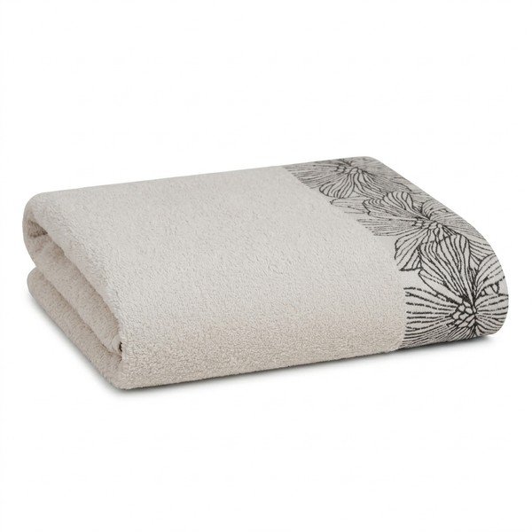 Dramblio kaulo spalvos iš frote audinio iš medvilnės rankšluostis 50x100 cm Valencia – My House