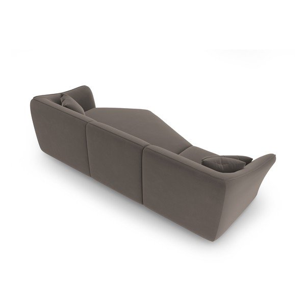 Iš velveto kampinė sofa rudos spalvos Tokyo – Cosmopolitan Design-image-4