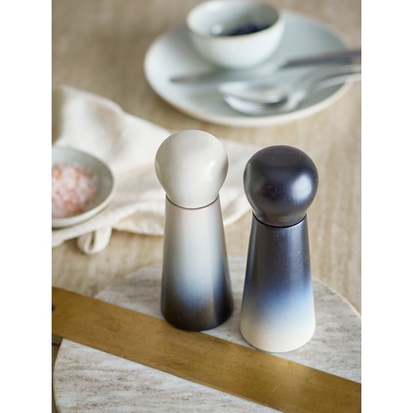 Baltos spalvos/mėlynos spalvos iš medienos rankiniai malūnėliai 2 vnt. Hyman – Bloomingville-image-1