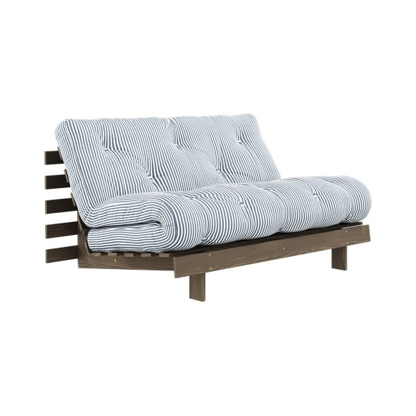 Balta/šviesiai mėlyna sofa-lova 140 cm Roots - Karup Design