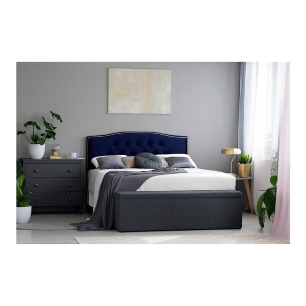 Tamsiai mėlynas galvūgalis Mazzini Sofos Daisy, 160 x 120 cm-image-2