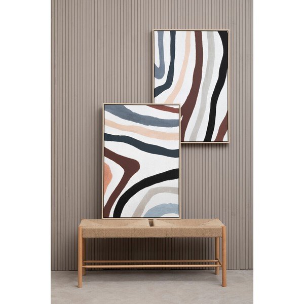 Paveikslai su rėmeliu/tapyba ant drobės 2 vnt. 63x93 cm Astratto – Premier Housewares-image-4