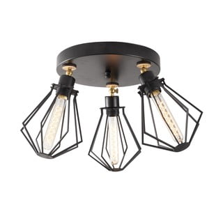 Lubinis šviestuvas juodos spalvos/auksinės spalvos ø 18 cm su metaliniu gaubtu Oylat – Opviq lights